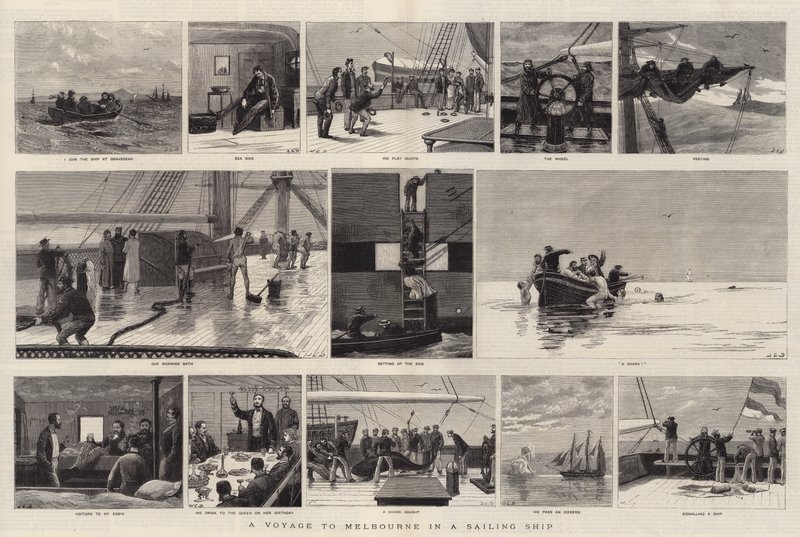 En reise til Melbourne i et seilskip av John Charles Dollman