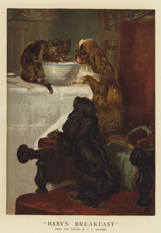 Babyfrokost (chromolitho) av John Charles Dollman
