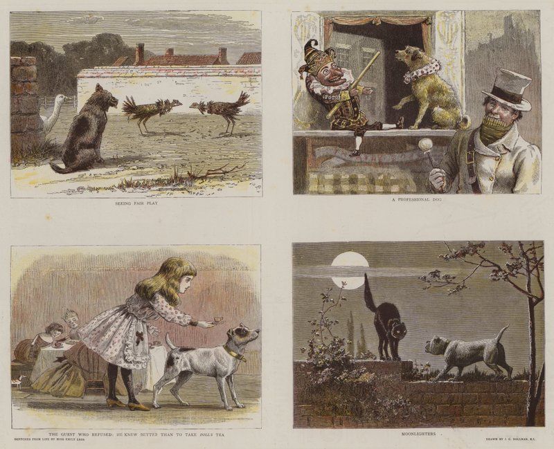 Illustrasjoner fra katalogen til Royal Institute of Painters in Water-Colours (chromolitho) av John Charles Dollman