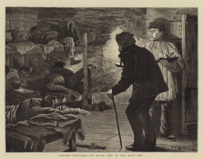 London Sketches, et opiumhule i East End av John Charles Dollman