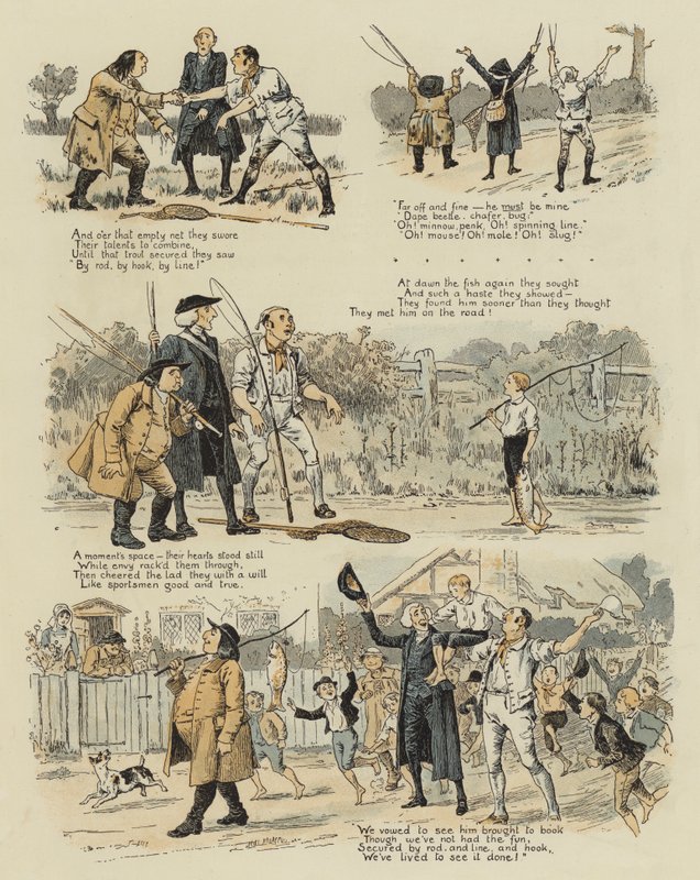 Den store gamle ørreten (chromolitho) av John Charles Dollman