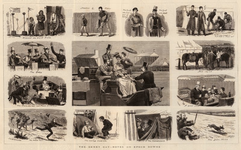 Derbydagen, notater om Epsom Downs av John Charles Dollman