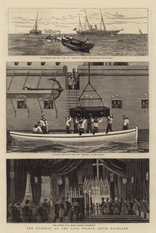 Begravelsen til prins Louis Napoleon av John Charles Dollman