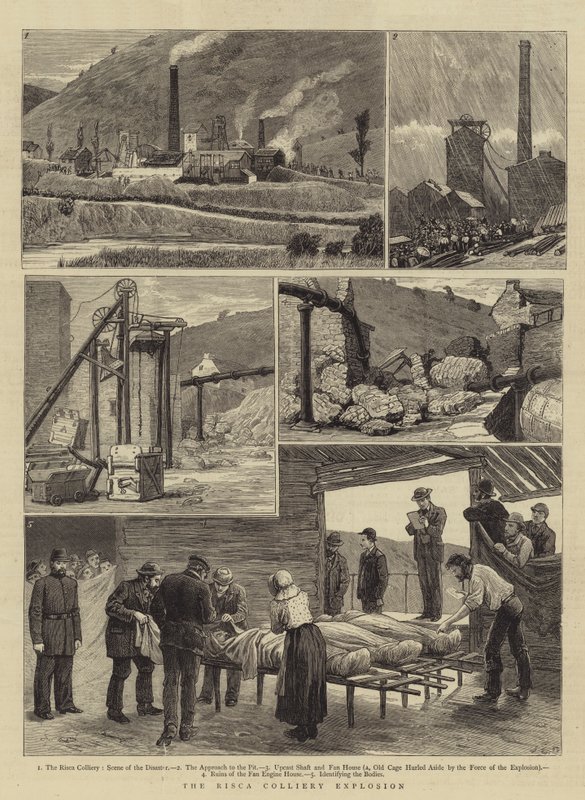Risca Colliery-eksplosjonen av John Charles Dollman