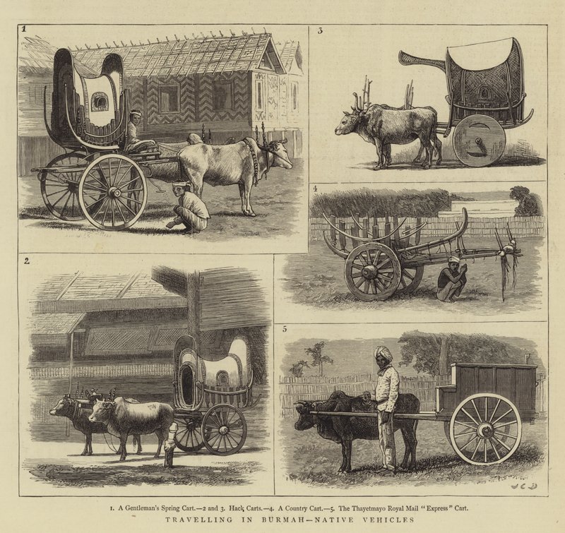 Reiser i Burmah, Native Vehicles av John Charles Dollman