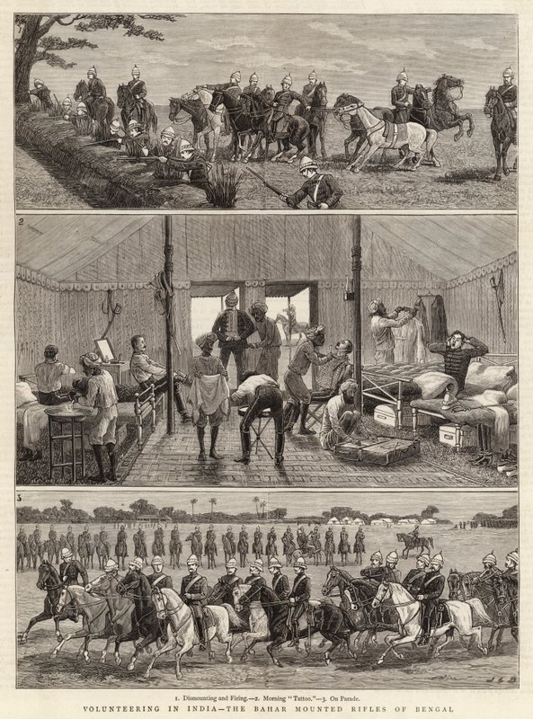 Frivillig arbeid i India, Bahar Mounted Rifles of Bengal av John Charles Dollman
