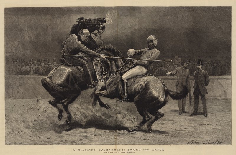 En militær turnering, Sword vs Lance av John Charlton