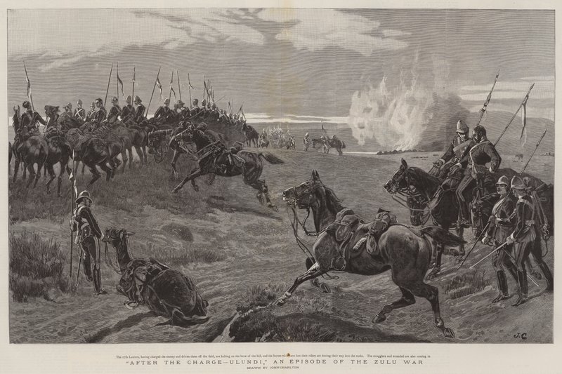 Etter anklagen, Ulundi, en episode av Zulu-krigen av John Charlton