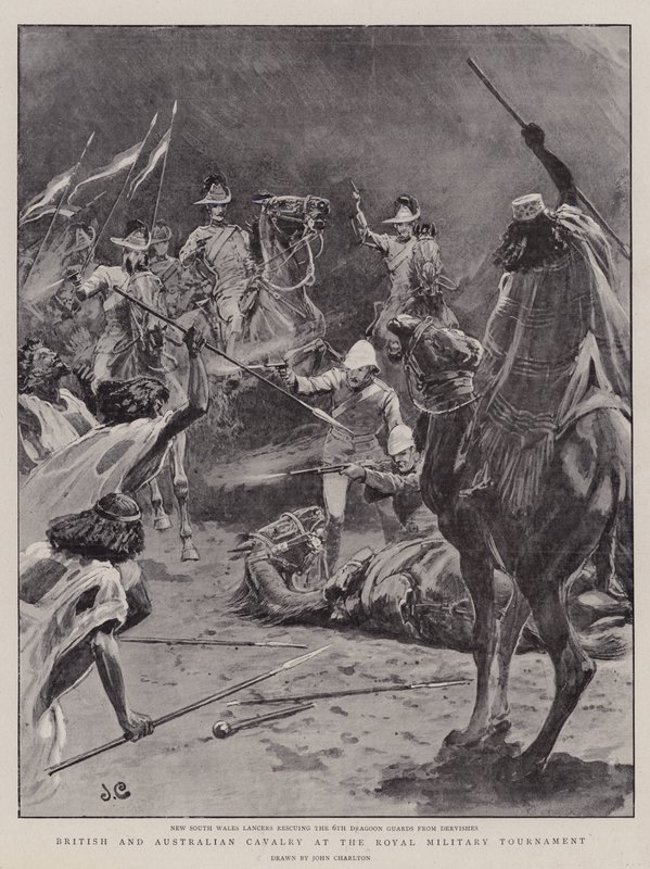 Britisk og australsk kavaleri ved Royal Military Tournament av John Charlton