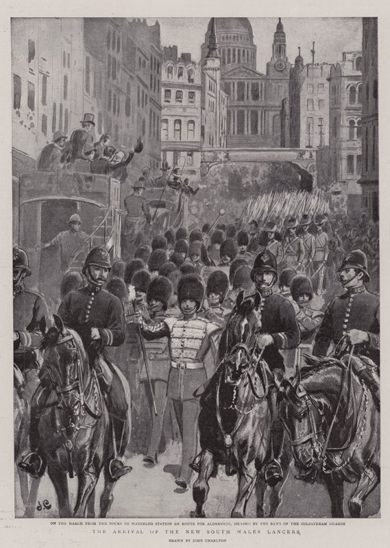Ankomsten av New South Wales Lancers av John Charlton