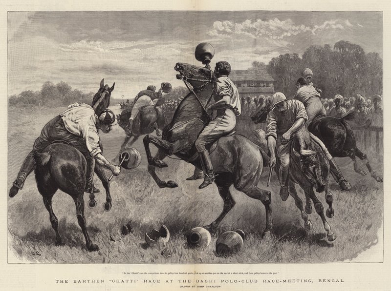 Earthen Chatti-løpet på Baghi Polo-Club Race-Meeting, Bengal av John Charlton
