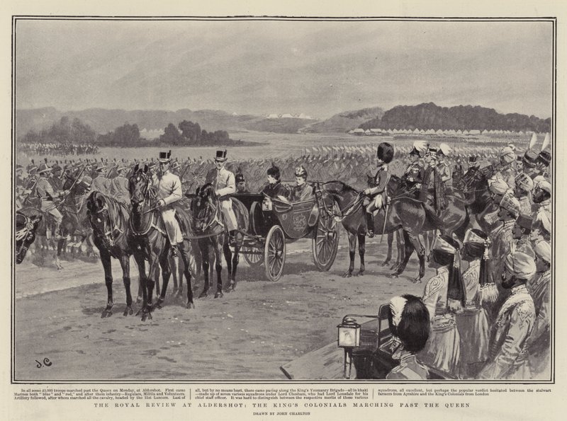 The Royal Review at Aldershot, King