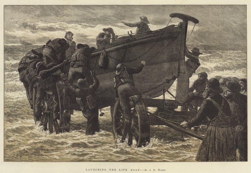 Sjøsetting av livbåten av John Dawson Watson
