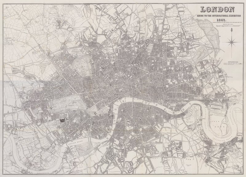 London, Guide til den internasjonale utstillingen, 1862 av John Dower