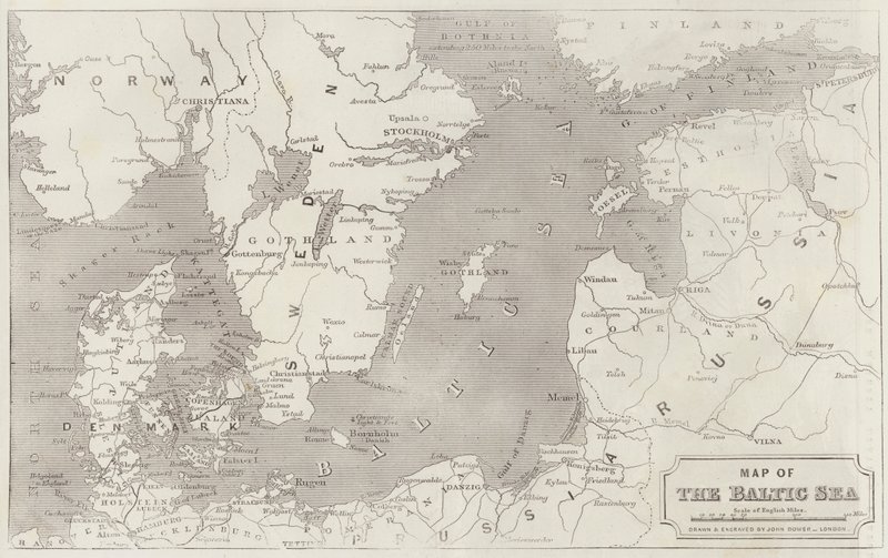 Kart over Østersjøen av John Dower