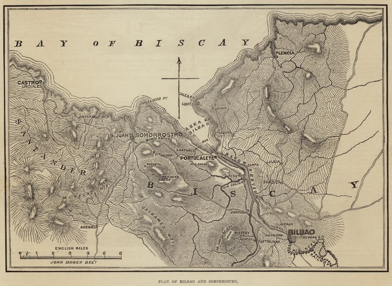 Plan over Bilbao og Somorrostro av John Dower