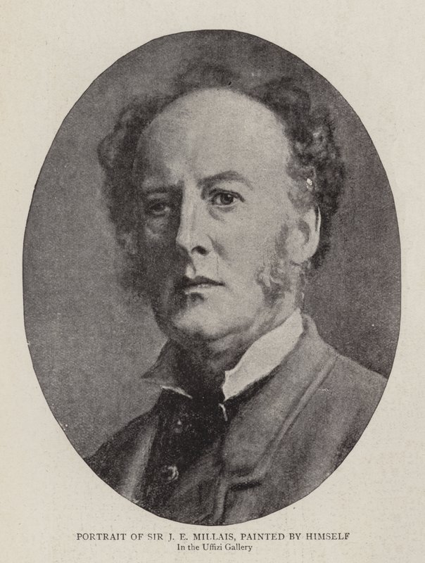 Portrett av Sir J E Millais, malt av ham selv av John Everett Millais