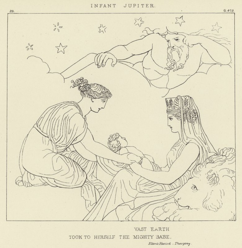 Spedbarn Jupiter av John Flaxman