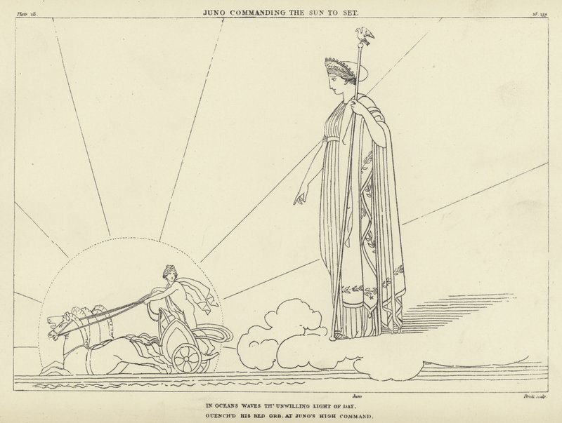 Juno beordrer solen til å gå ned av John Flaxman