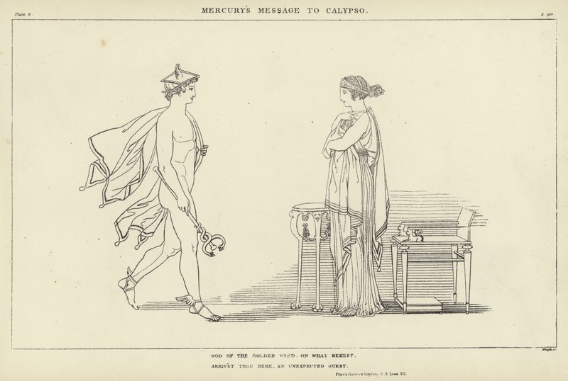 Merkurs budskap til Calypso av John Flaxman