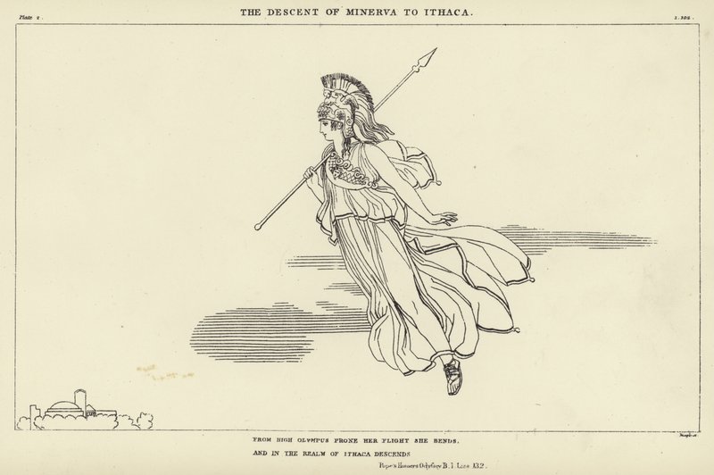Nedstigningen fra Minerva til Ithaca av John Flaxman