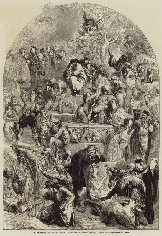 Et tablå av Shakespeare-karakterer av John Gilbert