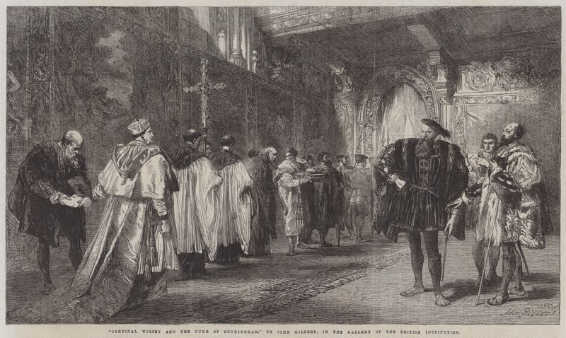 Kardinal Wolsey og hertugen av Buckingham av John Gilbert