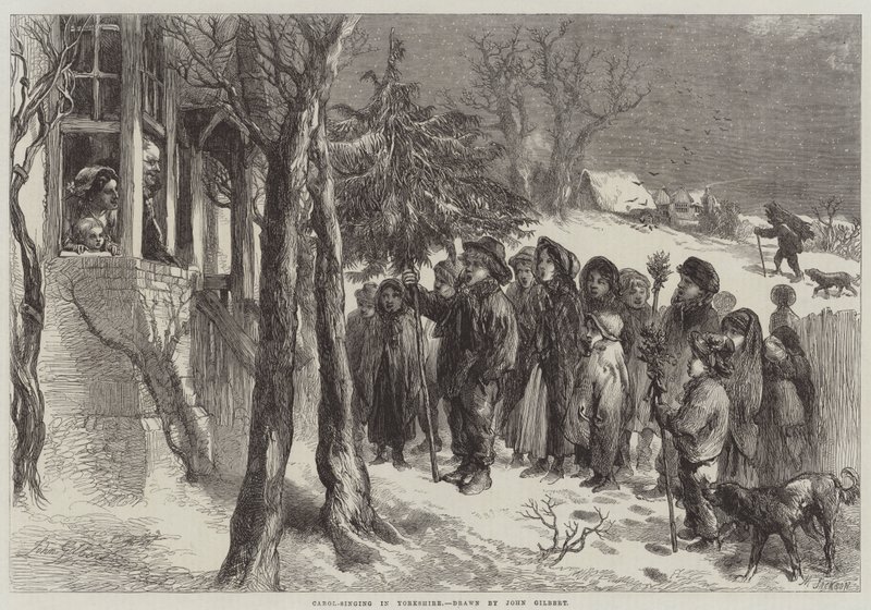 Carol-Singing i Yorkshire av John Gilbert