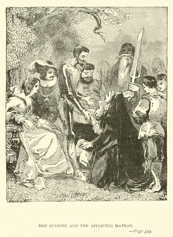 Don Quijote og den rammede matronen av John Gilbert