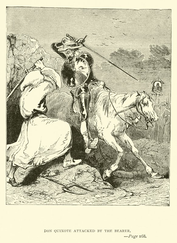 Don Quijote angrepet av bæreren av John Gilbert