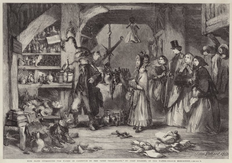 Miss Flite introduserer menighetene i Jarndyce for 