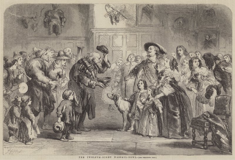 The Twelfth-Night Wassail-Bowl av John Gilbert