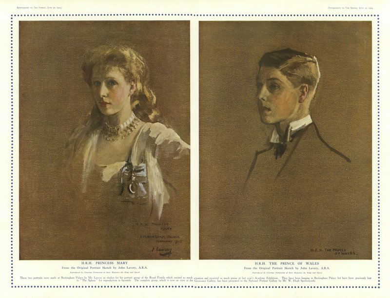 Prinsesse Mary og prinsen av Wales av John Lavery