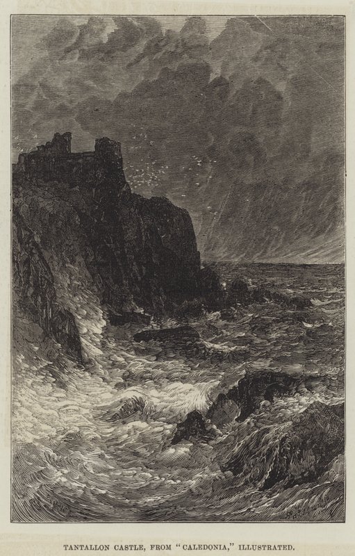Tantallon slott, fra Caledonia, illustrert av John MacWhirter
