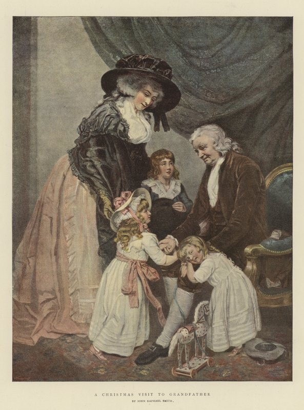 Et julebesøk til bestefar (chromolitho) av John Raphael Smith