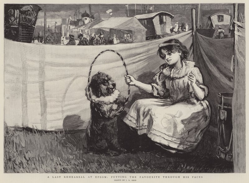 En siste øving på Epsom, og satte favoritten gjennom hans skritt av John Robertson Reid