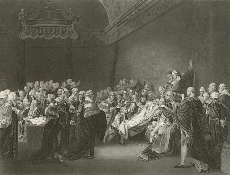 Død av jarlen av Chatham, 1778 av John Singleton Copley