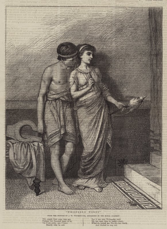 Hviskede ord av John William Waterhouse