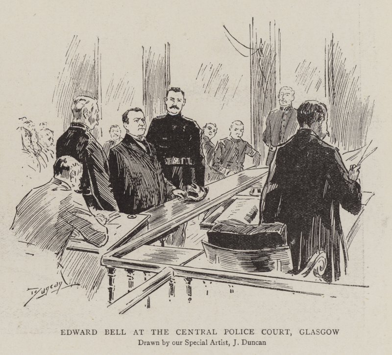 Edward Bell ved Central Police Court, Glasgow av after John Duncan
