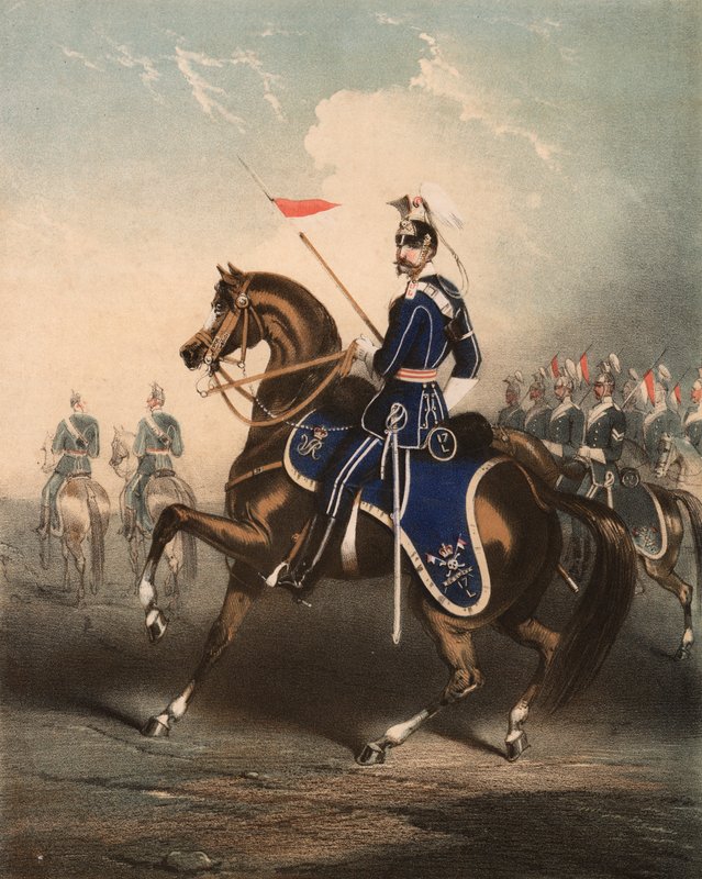 Lancers (farge litho) av John (after) Brandard