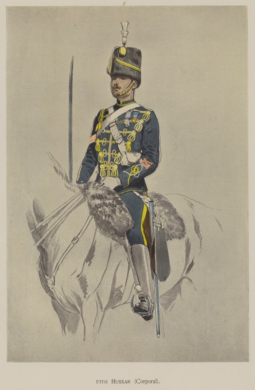 19. husar, korporal (farge litho) av John (after) Charlton