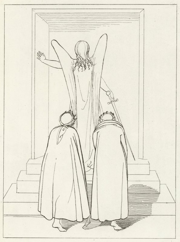 Skjærsildsporten, Skjærsilden, Canto 9 (gravering) av John (after) Flaxman