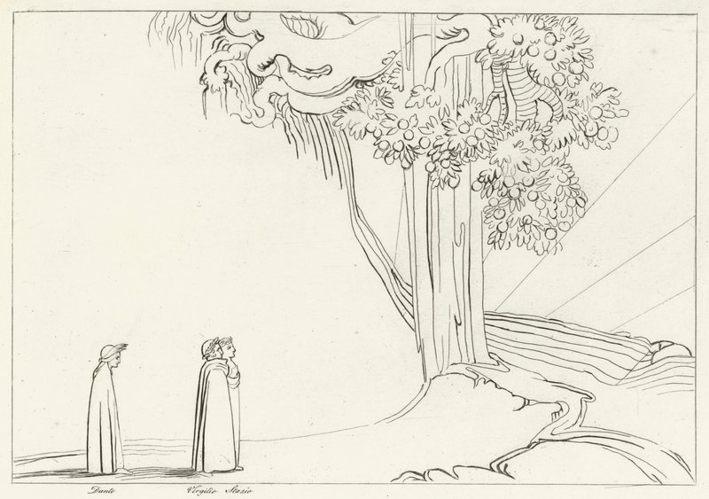 Region of Inmperance, Purgatory, Canto 22 (gravering) av John (after) Flaxman