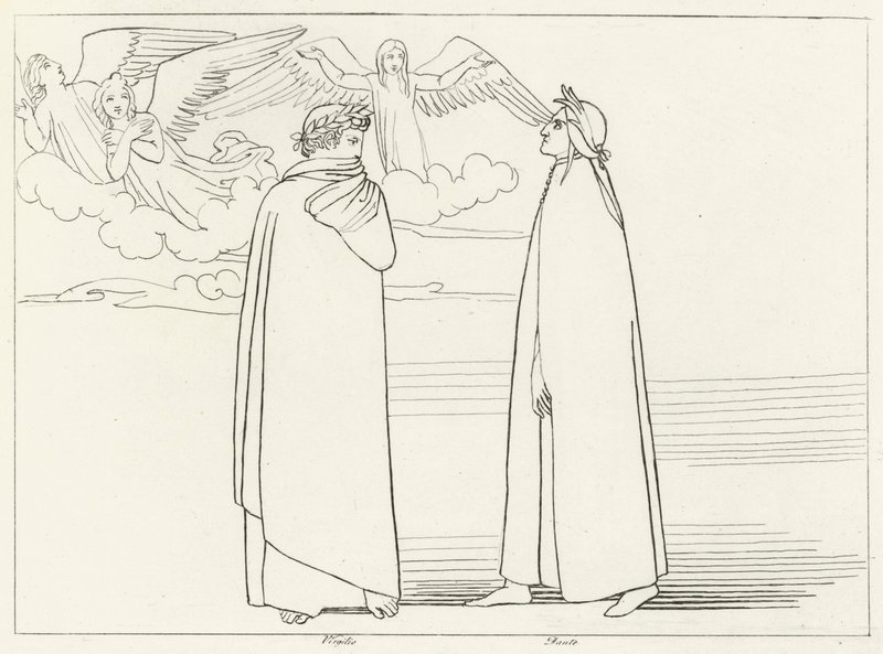 Koret, Skjærsilden, Canto 17 (gravering) av John (after) Flaxman