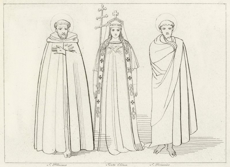 Kirken, Paradise, Canto 11 (gravering) av John (after) Flaxman