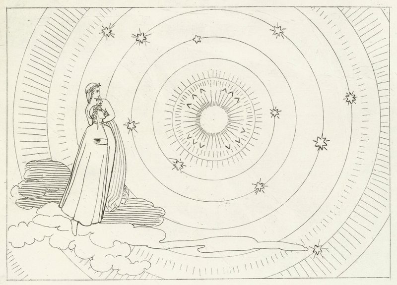 The Empyreum, Paradise, Canto 28 (gravering) av John (after) Flaxman