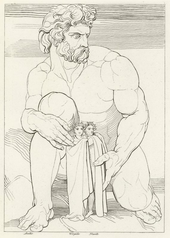 The Giants, Inferno, Canto 31 (gravering) av John (after) Flaxman