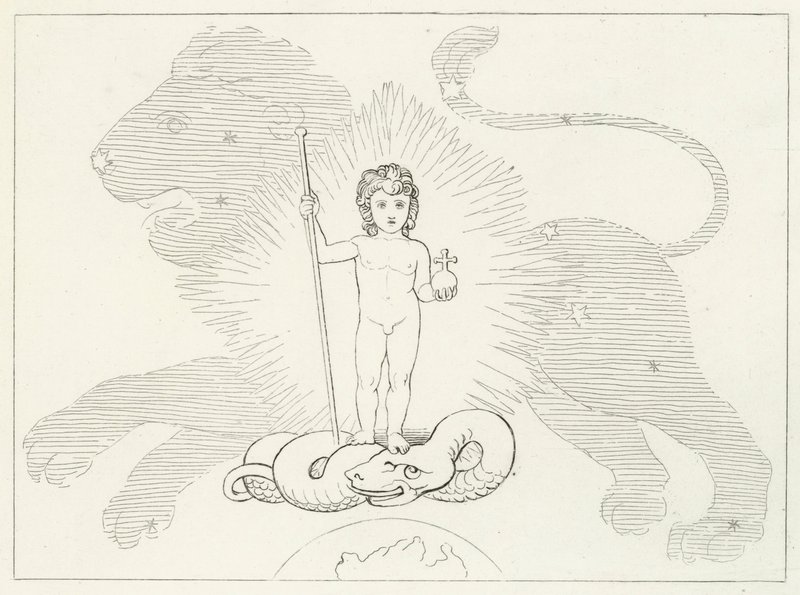 The Infant Saviour, Paradise, Canto 16 (gravering) av John (after) Flaxman