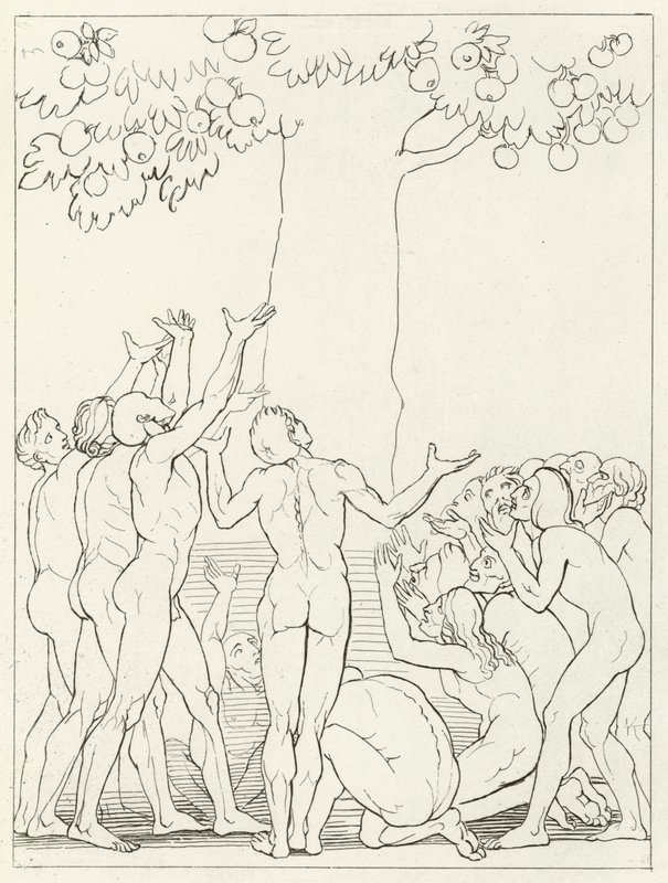 The Intemperate, Purgatory, Canto 24 (gravering) av John (after) Flaxman