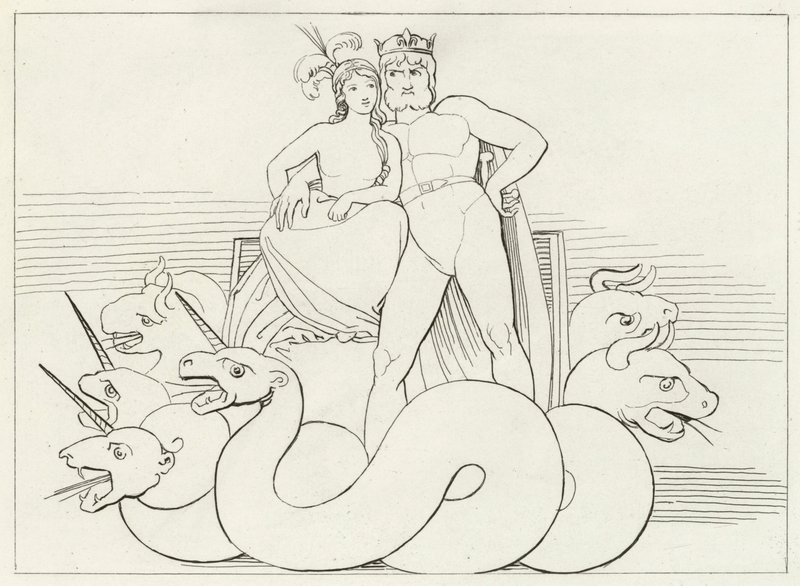 Kirkens intriger, Skjærsilden, Canto 32 (gravering) av John (after) Flaxman